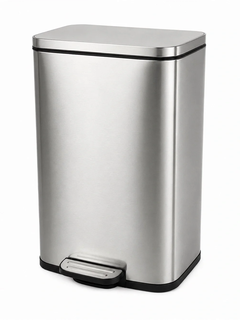 50L Stainless Steel Step Trash Can - Silver